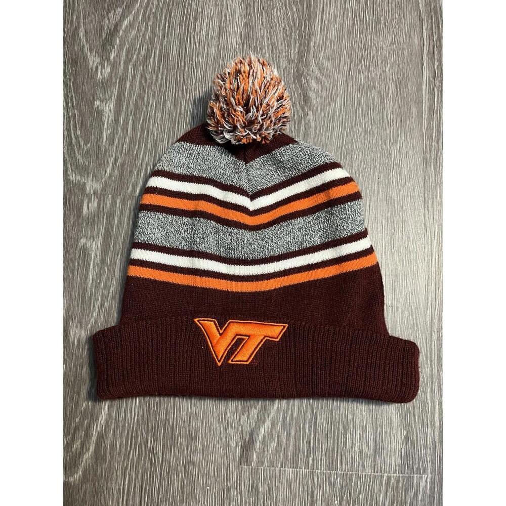 Virginia Tech Hokies Beanie Logo NCAA Captivating Adult Puff